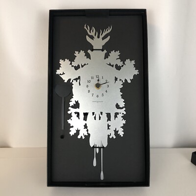 Diamantini & Domeniconi Steel Cuckoo Clock Mignon Lufthansa Made in Italy NEW