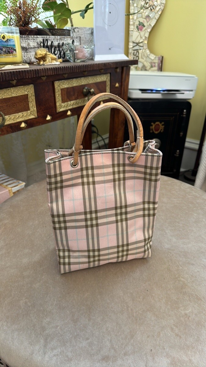 Burberry London Classic *Novacheck* Pink & Tan Vertical Tote | eBay