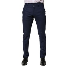 DOLCE & GABBANA Pants Dark Blue Wool Dress Formal Trouser IT46/W32/S 1050usd