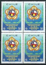 CHILE 1978 Sc.529 Council Emblem Military Sports block 4 MNH