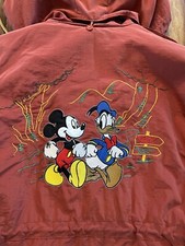 Mickey Mouse Jacket Orange Donald Duck Women’s Size 14 Nwt