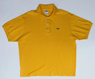 Lacoste Polo Shirt Mens Gator Logo Size 6 Pumpkin Orange France