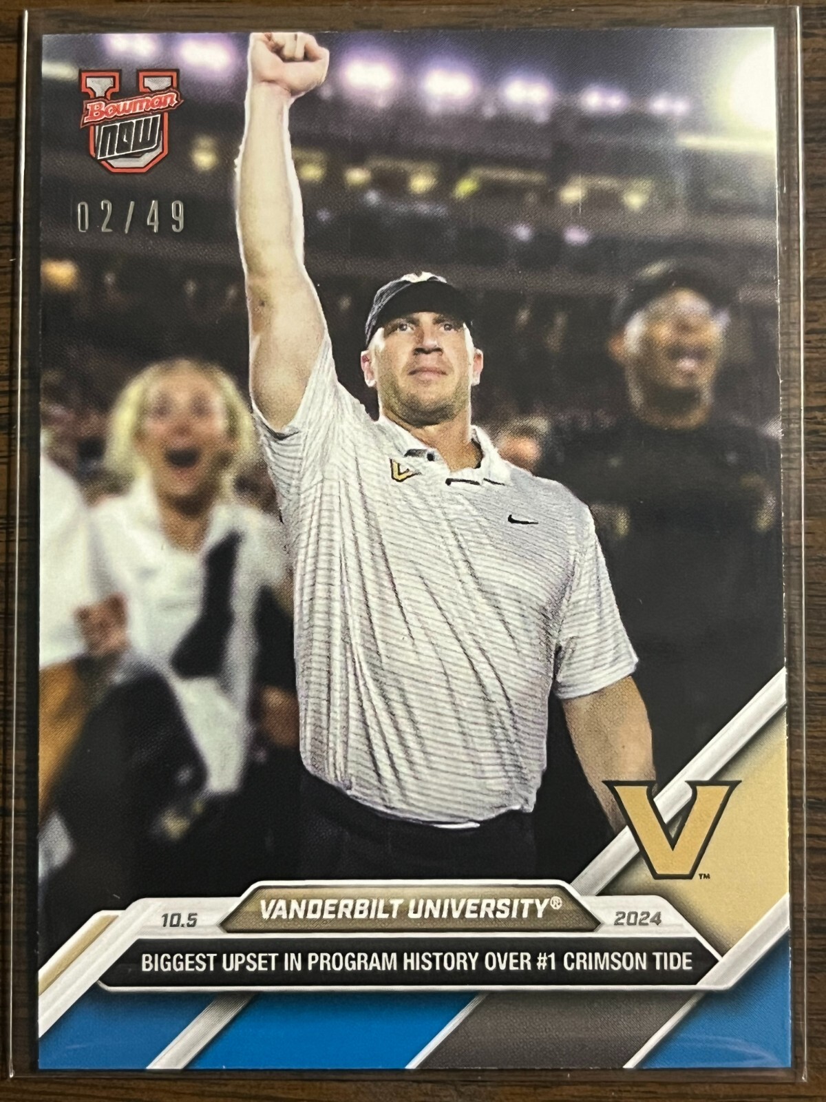 2024-25 Topps Bowman U Now NCAA #23 Clark Lea Vanderbilt Commodores BLUE 02/49