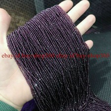 20 Strands 2mm Purple Spinel Gemstone Faceted Round Loose Beads 15" AAA