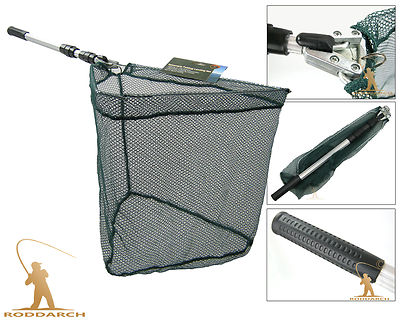 TELESCOPIC FOLDING FISHING LANDING NET TELE POLE MICRO MESH TROUT SALMON  NET 700604300550|