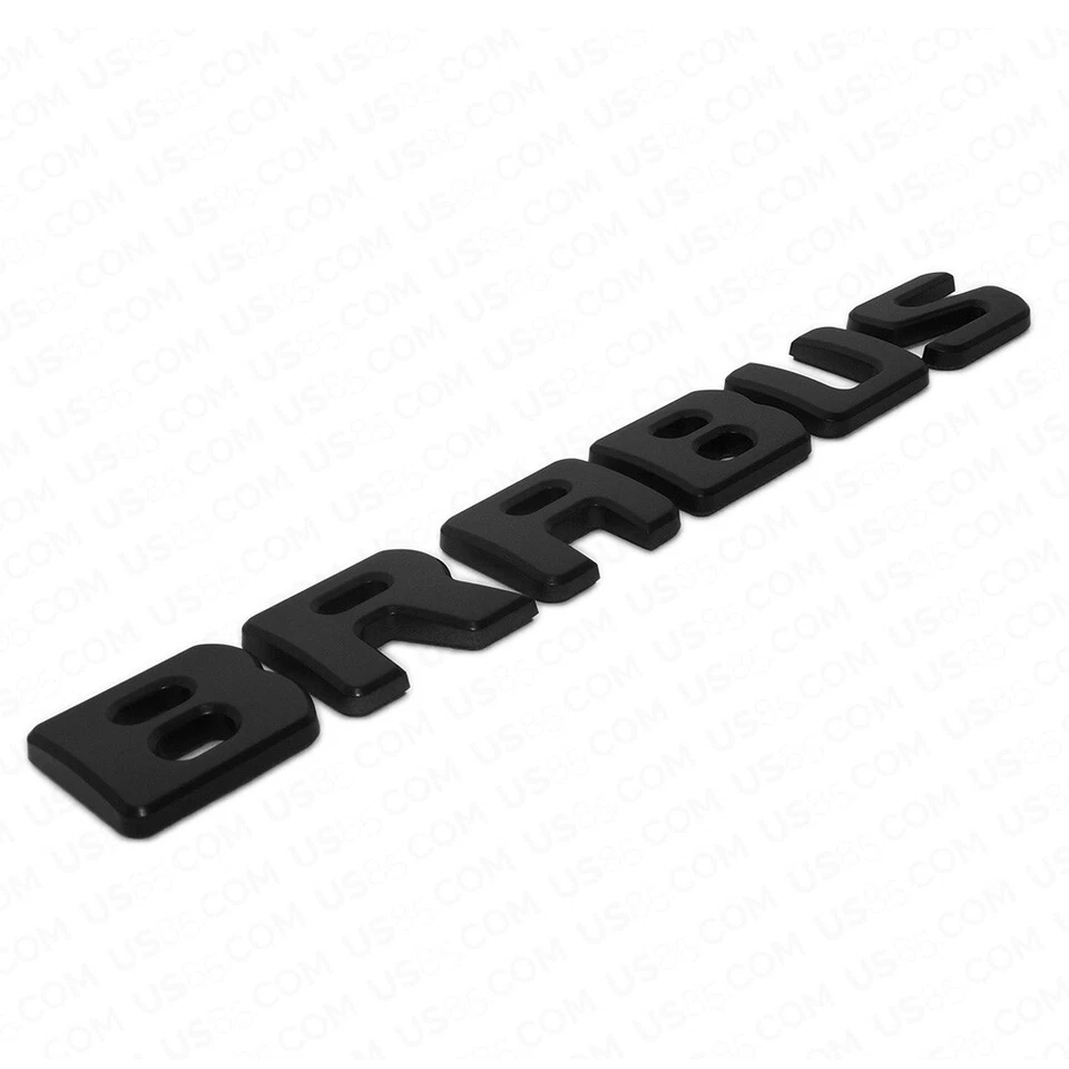 Brabus Emblem 3D Trunk Logo Nameplate Badge Letter Mercedes AMG - Matte Black - Imagem 3 de 4