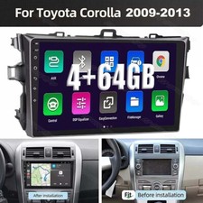 4 64G For Toyota Corolla 2009-2013 9  Android 13 GPS WIFI Car Stereo Radio CAM