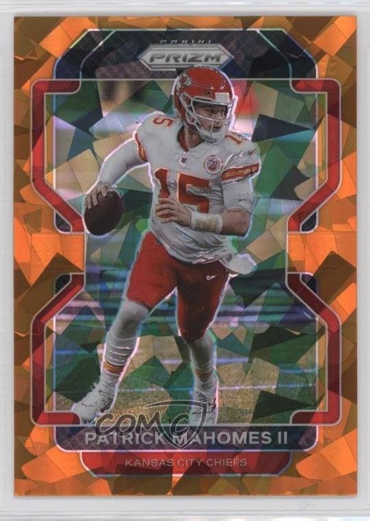 2021 Panini Prizm Orange Ice Prizm Patrick Mahomes II #190 1pz4