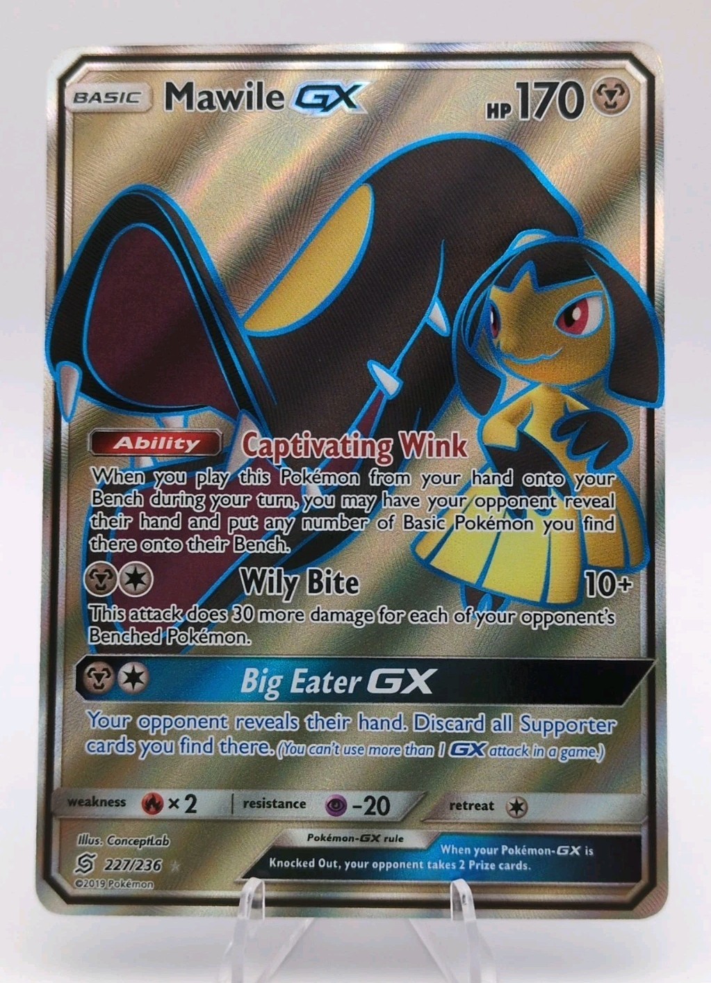 Pokemon Mawile GX 227/236 Sun & Moon Unified Minds Ultra Rare Near Mint