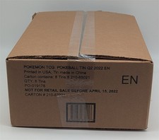Factory Sealed Case Of 6 Pokemon Tcg Pokeball Tins Q2 2022 Poke Balls