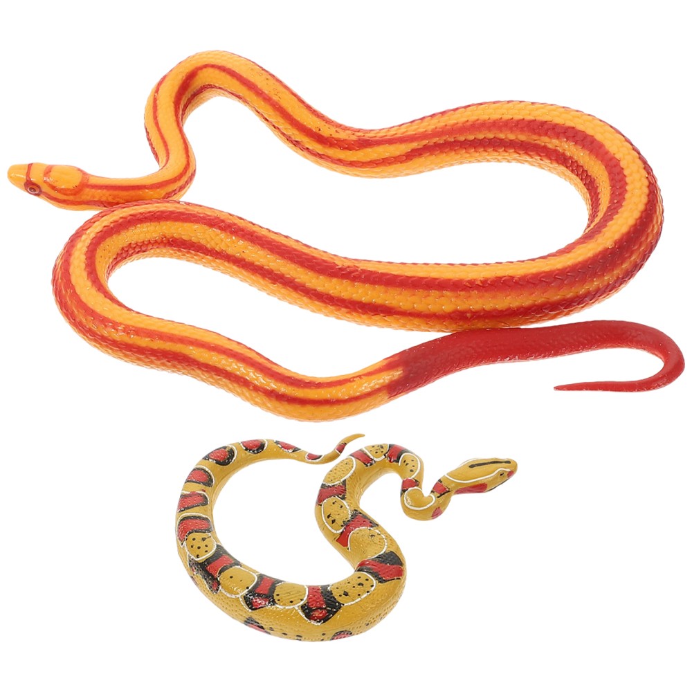 2 Piezas Maíz Serpiente Modelo Niño Miniatura Figura Simulación Animales Figuras