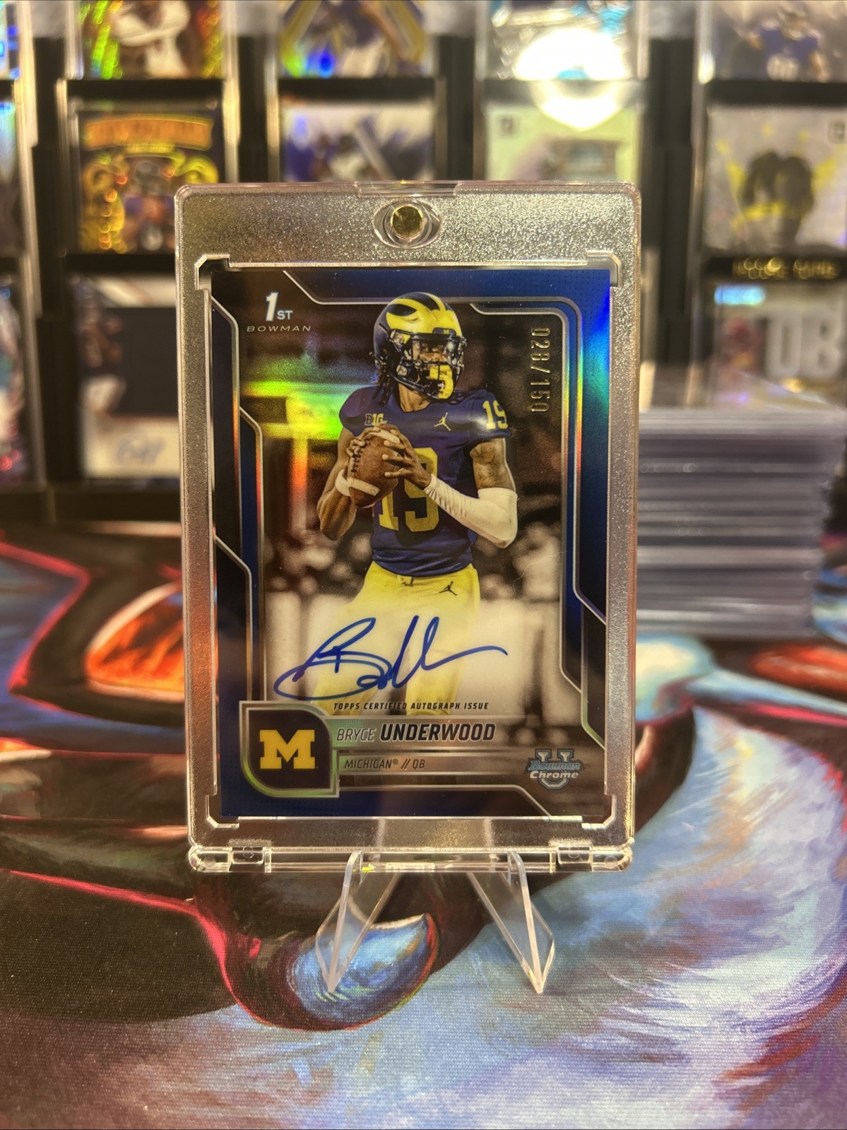 2025 Bowman Chrome U Bryce Underwood 1st Bowman Blue Refractor Auto /150 BCA-BUN