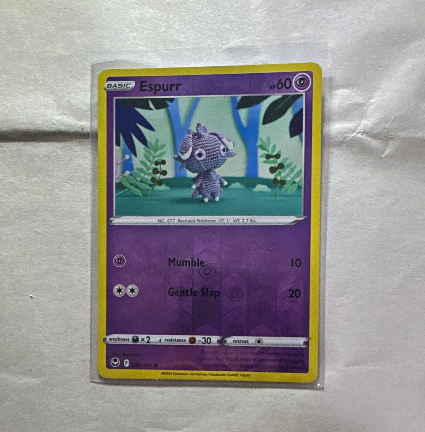 Espurr 081/195 SWSH12 Silver Tempest Reverse Holo