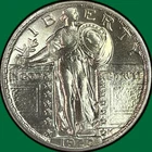1920 Standing Liberty Quarter Uncirculated UNC Coin, Whizzed #46825