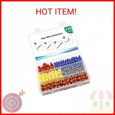 240 Pcs Electrical Wire Connectors Screw Terminals - Twist Nuts Caps Wire Connec