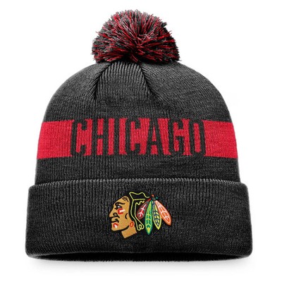 Chicago Blackhawks NHL Fanatics Fundamental Mütze Schwarz