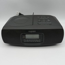 Sony ICF-CD820 CD Clock Radio AM/FM Dual Alarm Vintage 1999 Tested Works