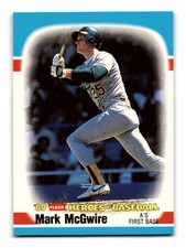 Mark McGwire 1989 Fleer Heroes of Baseball #28 Oakland Athletics NM-MINT