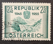 Österreich: 1955; 10 Jahre Wiedergründung Österreich; 2s40 Wert; gebraucht