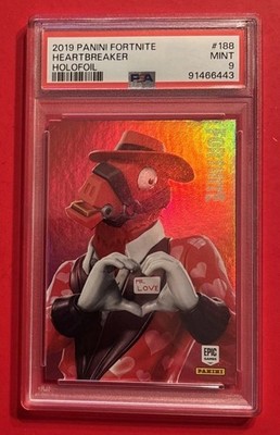 2019 Panini Fortnite Heartbreaker Holofoil #188 PSA 9 Parallel RARE Outfit Holo