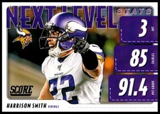 2020 Harrison Smith Panini Score Next Level Stats Red FOOTBALL #NLS-HS Minnesota