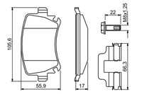 1X Bosch 0 986 494 649 Bremsbelagsatz Scheibenbremse FüR VW Audi Skoda Seat
