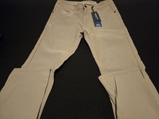 Kenneth Cole Tech Pants Mens 32x30 Khaki Slim Fit Performance Trousers