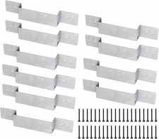 10pcs Fence Post Security Brackets Galvanised Steel Panel Brackets For 4” Posts