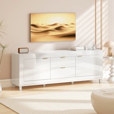 HOMCOM TV-Schrank TV Lowboard für Fernseher bis zu 75 Zoll 180 x 40 x 66 cm