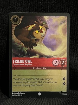 Friend Owl Cantankerous Neighbor 144/204 Common Foil Holo Disney Lorcana TCG