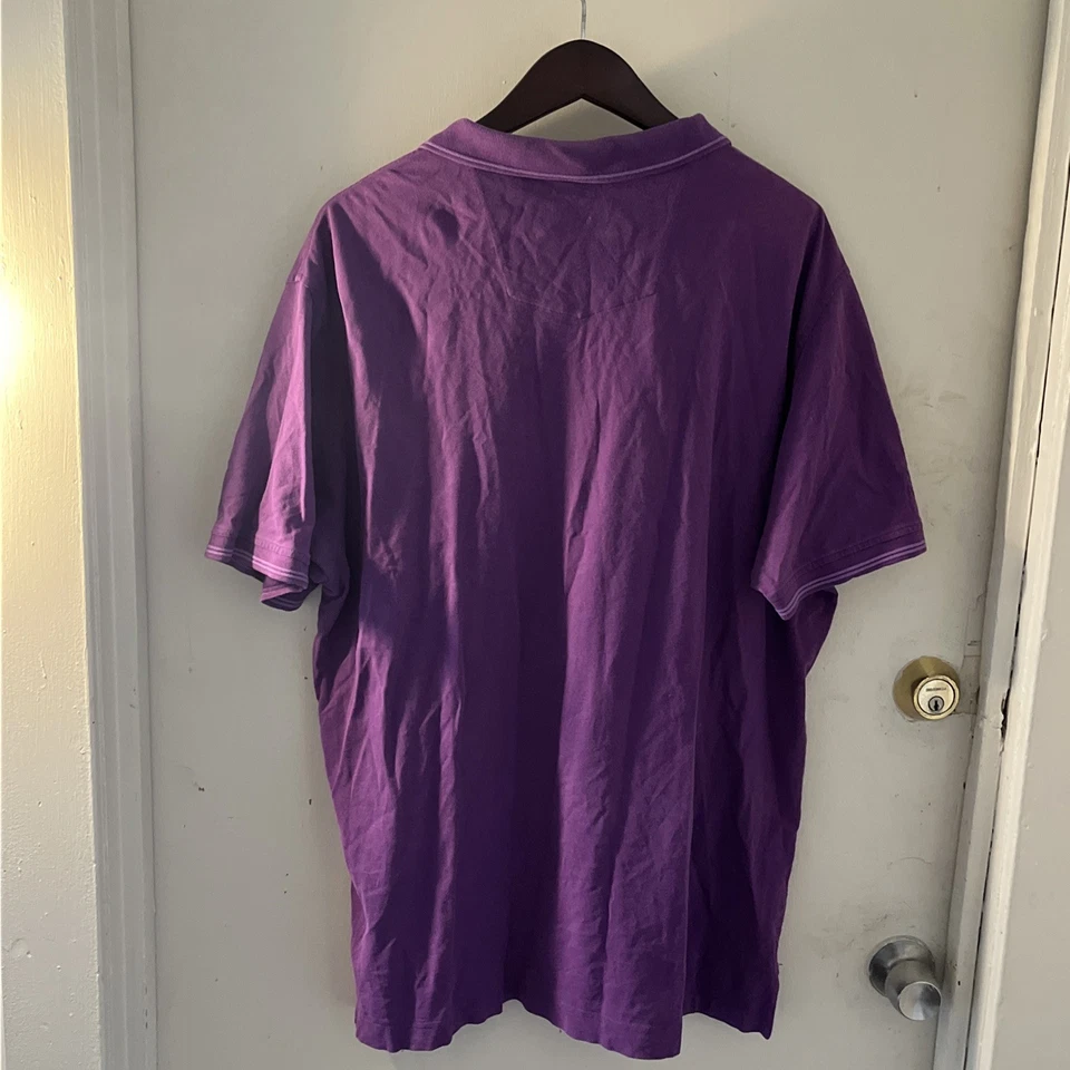 Robert Graham Men's Purple Golf Shirt Size 3XL Cotton Preppy Casual - Image 2 of 4