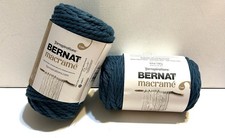 New BERNAT Macrame Yarn-Set of 2 -Teal -166066 8.8oz/250g