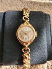 Vintage ladies' watch  1940's TIMEX gold color stretch band