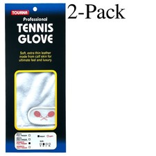 Tourna Ladies-Youth Right Hand Full Finger Tennis Glove, Medium 2-Pack