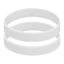 2Pcs Nothing Impossible Wristbands for Motivation, White