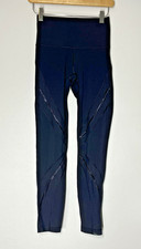 Lululemon Black High-Waisted Mesh Panel Full Length Leggings Size 4