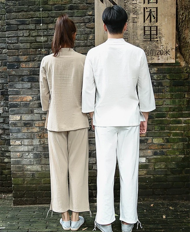 Men CottonTai Chi Uniforms Chinese Kung Fu Martial art Clothing Tang fu suit - Image 4 of 4