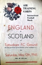 RARE ENGLAND V SCOTLAND INTERNATIONAL @ TOTTENHAM HOTSPUR 12TH MAY 1945