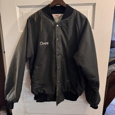 Vintage Hartwell Jacket Mens Large Black Quilted Bomber Providence RI Lounge