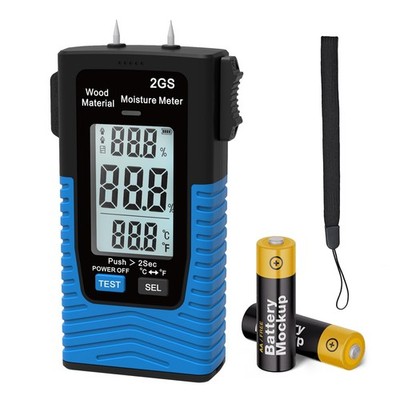 HOLDPEAK Digital Wood Moisture Meter Pin Type Water Leak Detector Humidity
