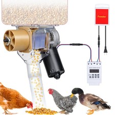 Timed Automatic Chicken Feeder 16 Groups of Timer  Quantitative Poultry Feed...