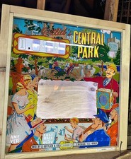 Vintage Gottlieb Flipper Mach Centrale Parkglass Originale Backbox 26” Cornice