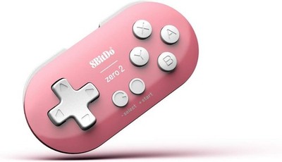 8BITDO ZERO 2 PINK BLUETOOTH CONTROLLER SWITCH (SWITCH WINDOWS MACOS & ANDROID)