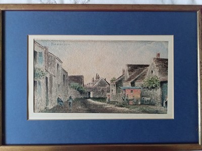 School of Barbizon France Painting - Masterpiece by Famous Artists - 16x11