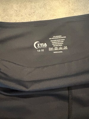 ZYIA active cropped leggings size 14-16 women s black
