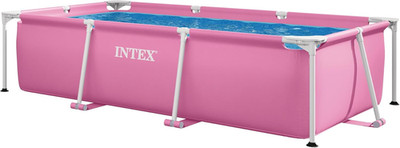 INTEX Rectangular Frame 8 Ft 6 in X 5 Ft 4 in X 26 in above Ground Pool, Swimmin