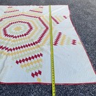 Vintage Handmade Lone Star Quilt Red Yellow White Patchwork Blanket 69x68 — photo 6