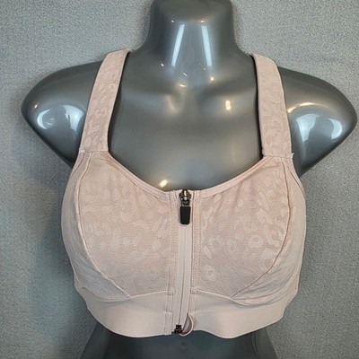 Victoria's Secret Incredible Knockout Ultra Max Front Zip Sports Bra 38C Pink