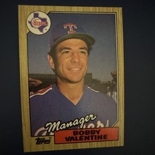 Topps 1987 Bobby Valentine #118 Texas Rangers Major League Baseball Card