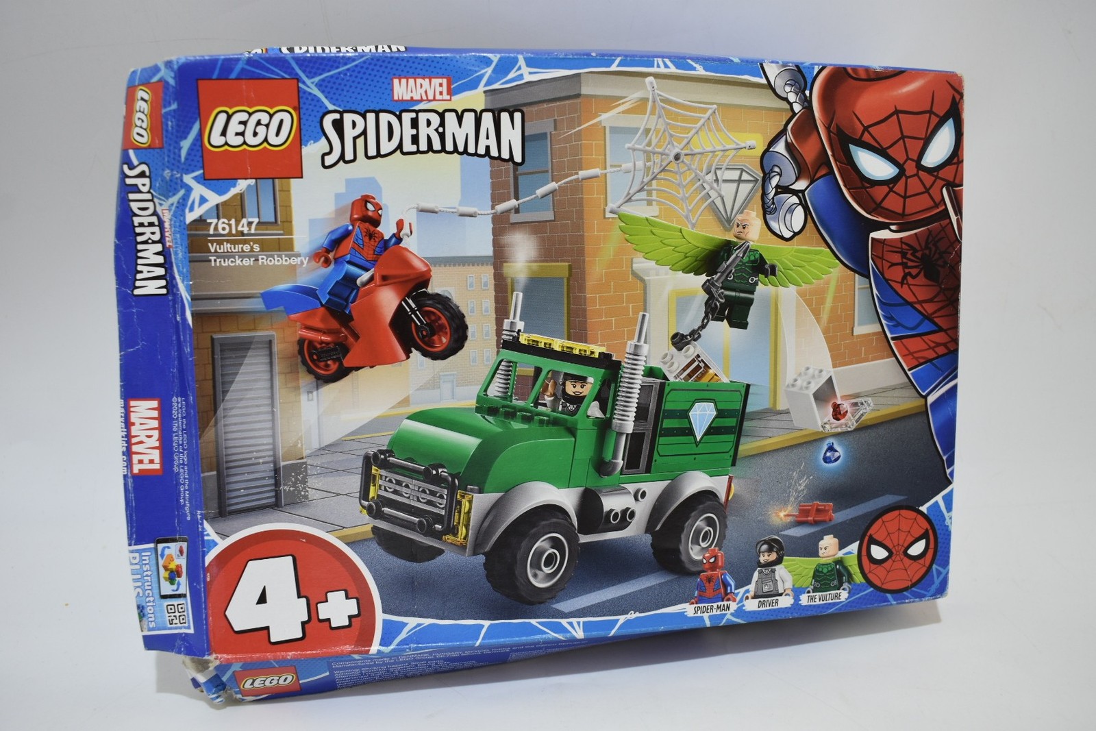 Camion Lego Spider-man 76147 jeu de construction Marvel avec figurine Vautour et moto